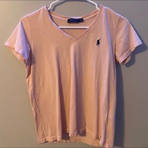 LGT PINK RALPH LAUREN POLO T-SHIRT SZ MED